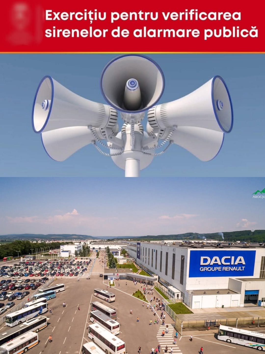 Nu vă panicați! Automobile Dacia-Renault își verifică sistemul de alarmare publică