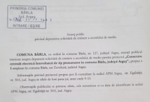 Primăria Bârla, anunț public privind depunerea solicitării de emitere a acordului de mediu